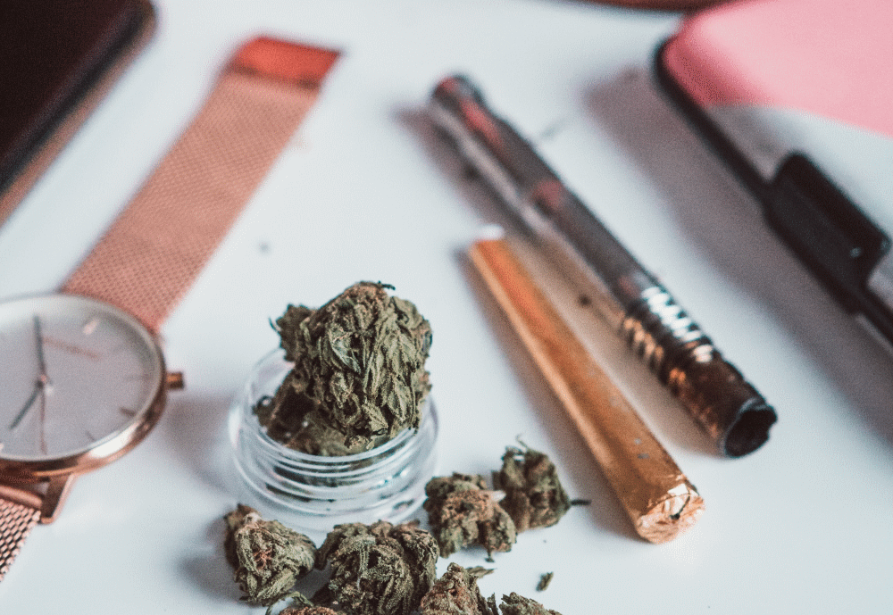Vaporizer, joint und Cannabis